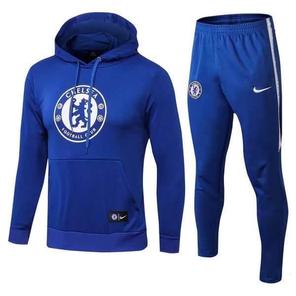 Trainingsanzug Chelsea 2018-19 Weiß Blau Marine Fussballtrikots Günstig